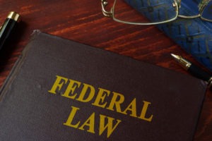 a book about federal law sitting on a table