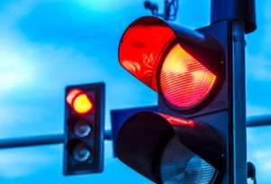 California VC 21453: Offenses Relating to Traffic Devices red lights at intersection