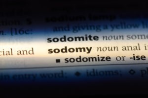 California Sodomy Laws : Penal Code 286 CPC | What to Know closeup of the word sodomy in a dictionary