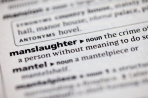definition of manslaughter in dictionary