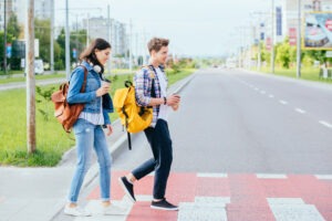 Pedestrian Accident Lawyer in Long Beach | Free Consultations 24/7 teenagers crossing the street
