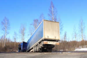 Semi-Truck Accident Lawyer | Free Consultations 24/7 semi-truck in ditch