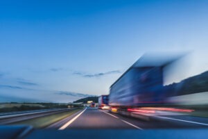 Commercial truck driver on Fullerton highway.