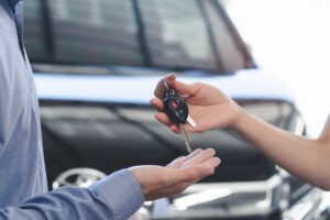 Car rental service gives California accident victim rental car.